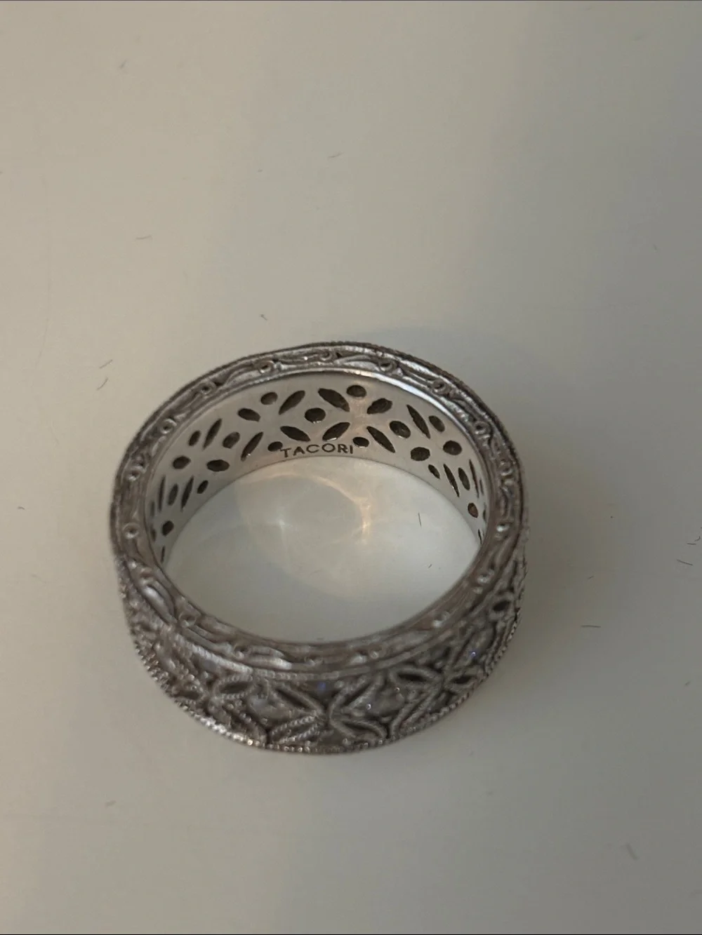 Tacori Eternity Band Ring Wide Filigree
